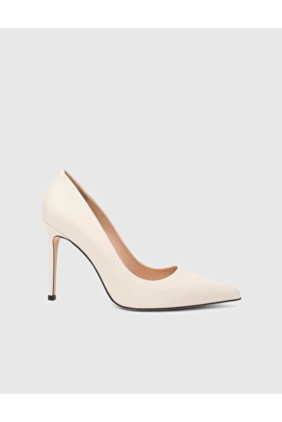 İLVİ Linz Hakiki Deri Bej Kadın Stiletto