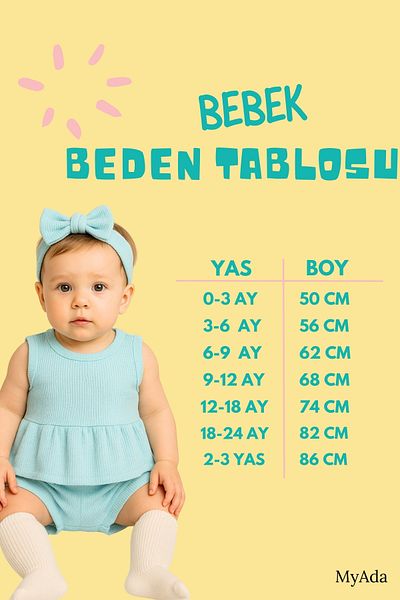 ADABEBEK مجموعة شورت قصير للأطفال بأكمام واحدة