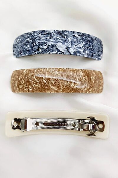 PETEK AKSESUAR 3 Pieces Large Bone Automatic Clip Hairpin