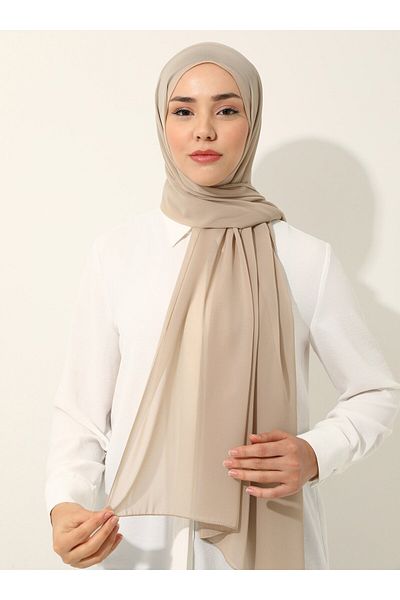 Tuva Seashell Patterned Canvas Chiffon Shawl
