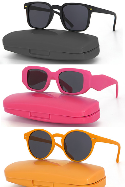 Zzla Super Set of 3 Uv400 Protected Children's Sunglasses with Colorful Box Gift