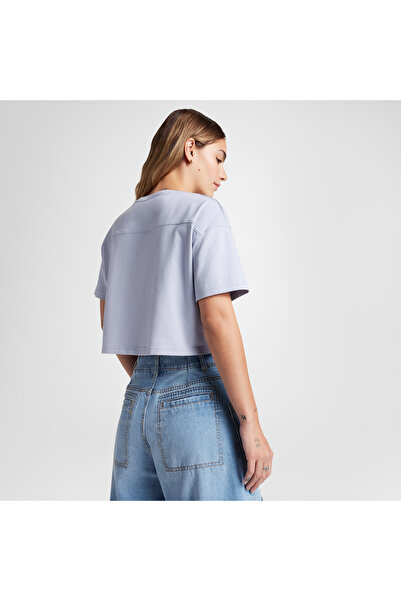 Converse Sporty Boxy Women's Purple T-Shirt