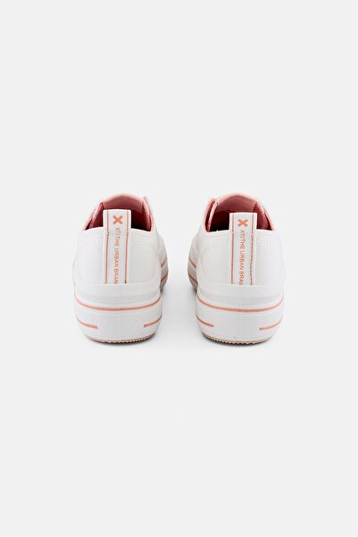 XTI Kids Girl Z Lona Lace Up Training Sports Shoes, White