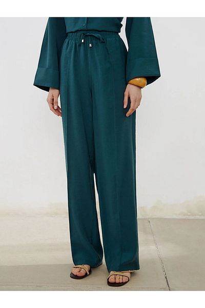 LC Waikiki Lcw Vision Green Women's Elastic Waist Pants