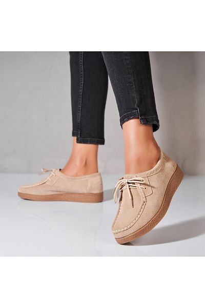 Joana Women's Loafers Natural Suede Beige Harla2
