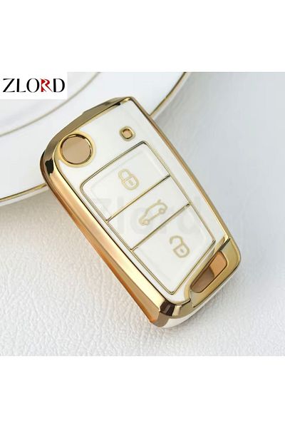 YıldızTuning Seat Leon Fr Ibiza 2017+ Ateca Arona White-Gold Switch Case Cover with Switch