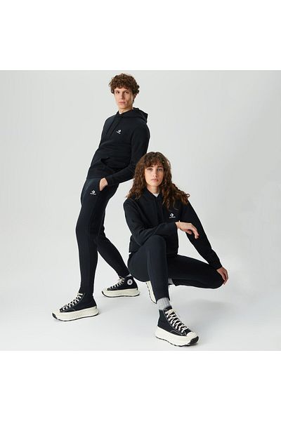 converse Pantaloni de trening negri unisex cu stea brodate Go-to
