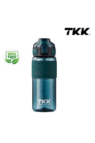Vagonlife Tkk T1025 Çift Kullanım Pipetli/Rahat İçim Yeşil Tritan Matara 600ml
