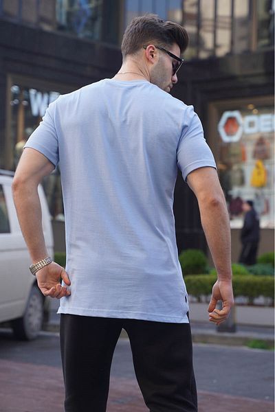 Madmext Ανδρικό T-Shirt Blue Pocket Basic 6078