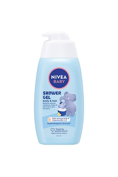 NIVEA Baby Shower Gel Body & Hair 500ml Gentle Care for Sensitive Baby Skin