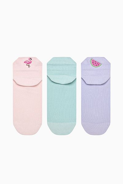 Penti Tab Just Chill Rosa Mintgrün 3-teilige Booties-Socken
