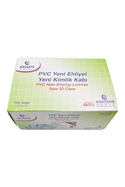 Mapi حافظة هوية رخصة القيادة الجديدة من مادة PVC مقاس 54 × 86، مجموعة من 100 ...