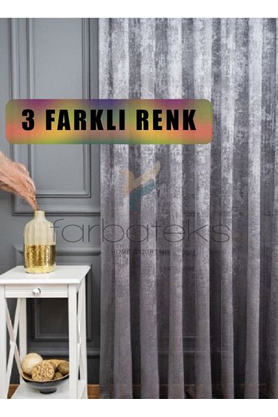 farbateks Cloud Tulle Exculusive Micro Knit 3K Grey-Smoke-Anthracite Tulle Curtain