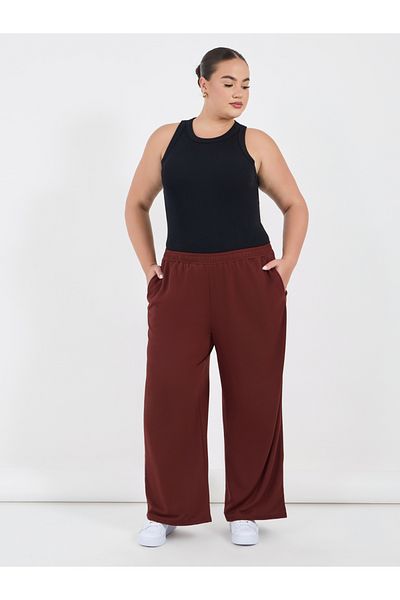 Styli Plus Size Wide Leg Joggers