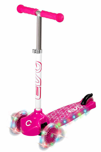 Sportaj Evo Işıklı 3 Tekerlekli Pembe Scooter 3 Yaş ve Üzeri