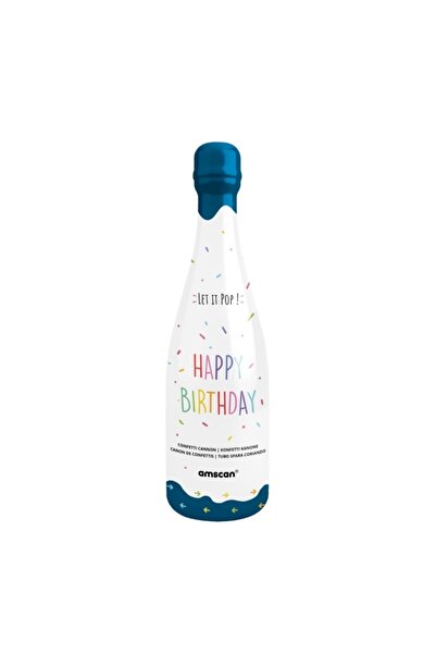 AMSCAN Confetti Cannon în formă de sticlă, albastru, Amscan