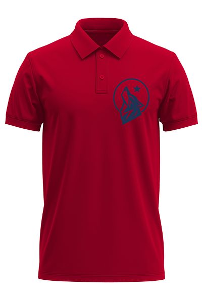 remonz Tricou pentru bărbați, slim fit, slim fit, din bumbac, cu textura moale, țesătură respirabilă, cu imprimeu de lup turcesc, cu gât polo