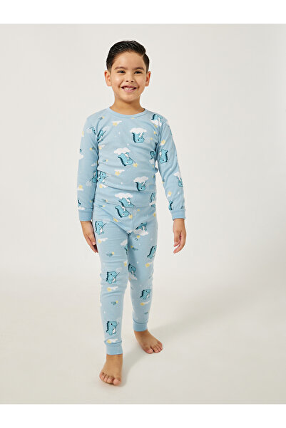 Styli Graphic Print Long Sleeve T-Shirt and Pyjama Set