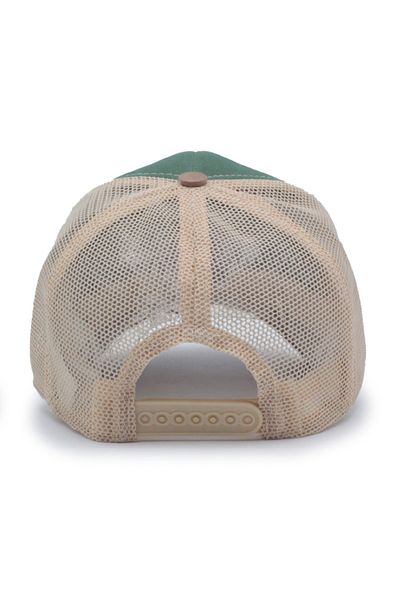 Trucker Mickey Hand Model Interchangeable Crest Mesh Hat Green Cream
