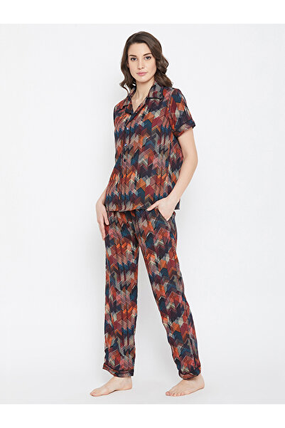 Clovia By Styli Women's Multicolor Printed Cotton Pyjama Set
