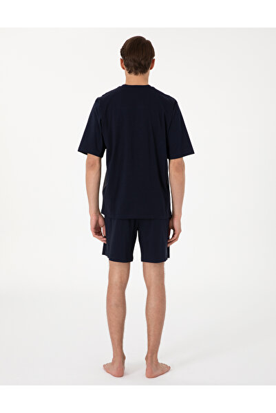 Pierre Cardin Lacivert Kısakol 3'lü Jakarlı Pijama Takımı 50314446-200