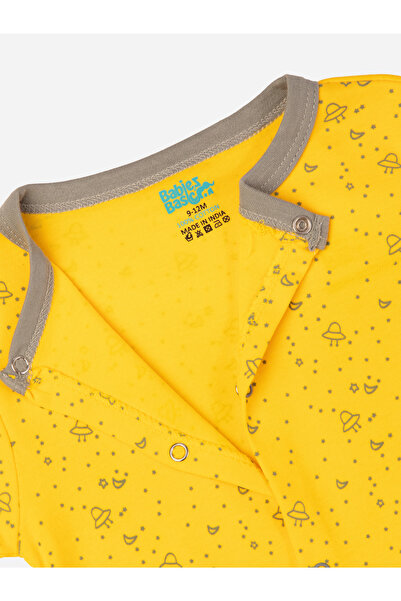 Babies Basic By Styli Printed Cotton Long Sleeves Sleepsuit