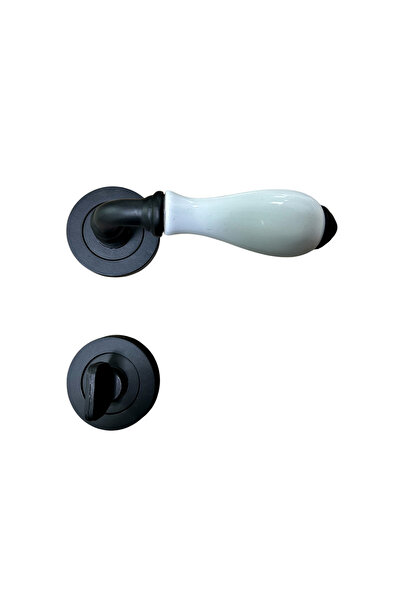 EYMEN YAPI Mâner de ușă din porțelan Dooraks Rosette WC negru mat