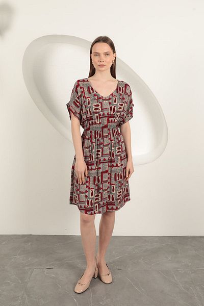 vuvutasarım Γυναικείο Midi Beach Φόρεμα Viscose Fabric Gimped 25VL132