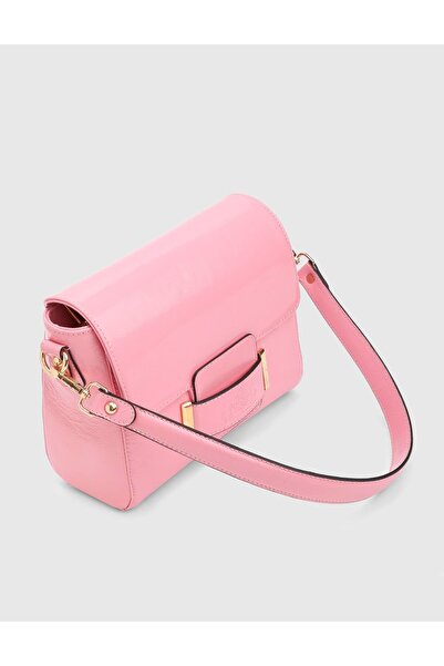 İLVİ Sofie Patent Leather Pink Women's Shoulder Bag