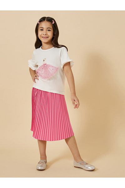 Styli Graphic Print T-Shirt and Skirt Set