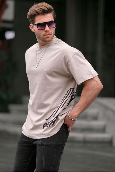 Madmext Ανδρικό T-Shirt με πέτρινο σχέδιο 6178
