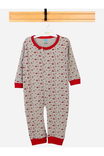 Babies Basic By Styli Printed Cotton Long Sleeves Sleepsuit