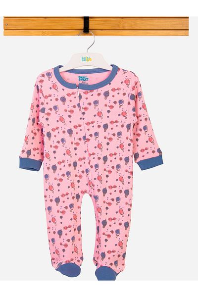 Babies Basic By Styli بدلة نوم قطنية مطبوعة بالكامل بأكمام طويلة