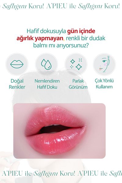 Missha Non-Sticky Colorful Lip Balm a'Pieu Juicy Pang Care Lip Balm (03 Red Balm)