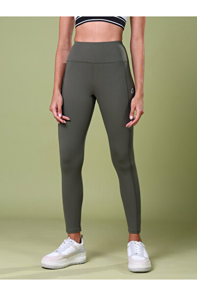 Technosport By Styli Logo Print Exposed Seam Leggings