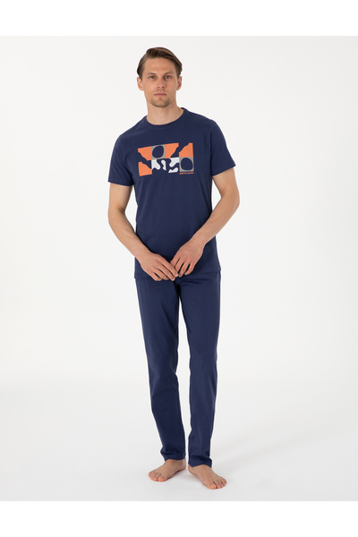 Pierre Cardin Mavi Kısakol Pijama Takımı 50314389-320