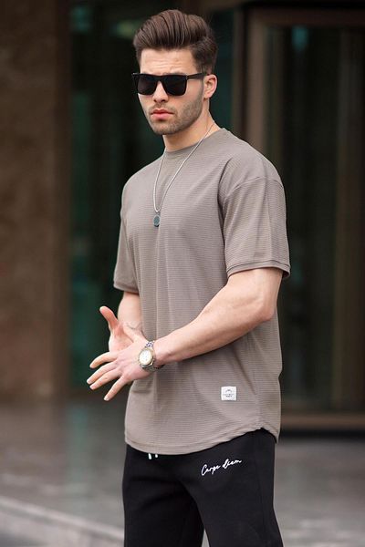 Madmext Ανδρικό T-Shirt Mink Basic Oversize 7012