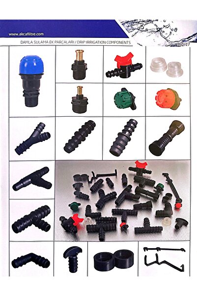 Akça Plastik 16*16mm Çap Ekleme Nipeli Plastik Damla Sulama Ek Parça - 100 Adet