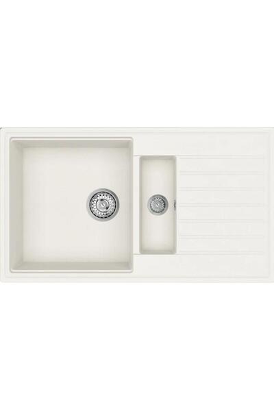 Teka Cliff 60 B-TQ 1,5 Hazneli Beyaz Granit Mutfak Eviyesi