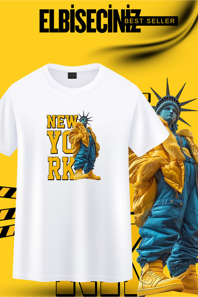 VİZYON İKRA ΝΕΑ ΥΟΡΚΗ Μπλουζάκι/Φούτερ με προεκτυπωμένο σχέδιο, unisex