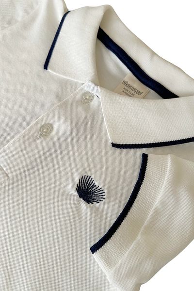 MK Mukko Kids Girl's Polo Neck Embroidered Cotton Summer Short Sleeve Dress