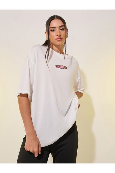 Styli White T-Shirt and Black Leggings Co-Ords