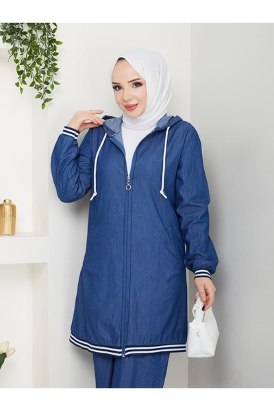 KMKkombin ΓΥΝΑΙΚΕΙΟ ΣΕΤ ΜΕ ΜΑΝΙΚΙ ΕΛΑΣΤΙΚΟ ΚΟΥΚΟΥΛΑ ΛΕΠΤΟ ΥΦΑΣΜΑ ΤΖΙΝ