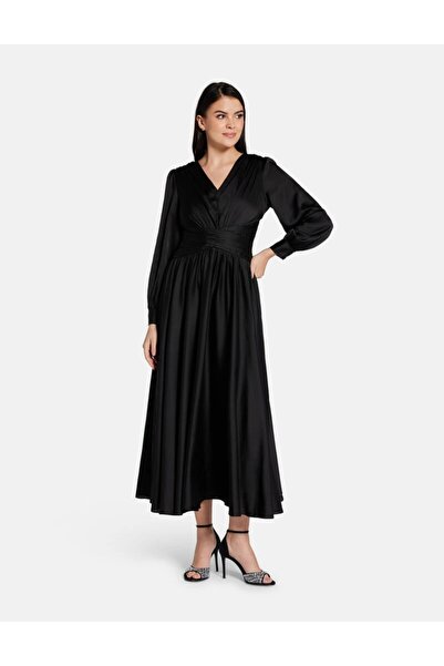 Guess HELENE MAXI DRESS Kadın Siyah Elbise W5PK1XWD8G2-JBLK