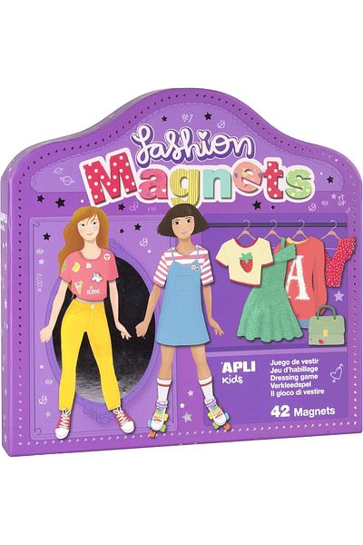 Apli Kids Joc educativ cu magneti, Imbraca Manechinul Fashion Dress-UP, +3 ani