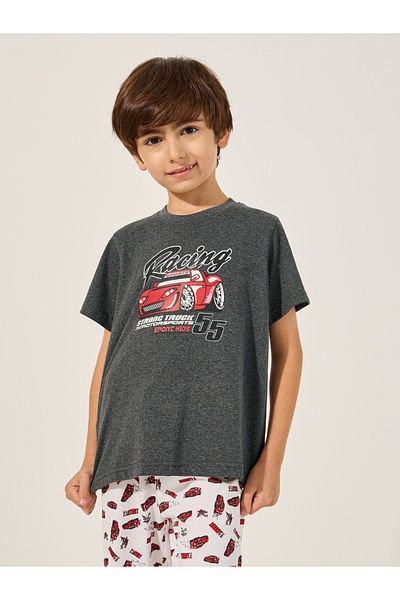 Styli Graphic Print T-Shirt and Pyjama Set