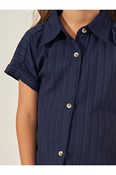 Styli Textured Spread Collar Shirt and Trousers Set