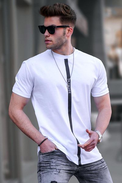Madmext Bedrucktes weißes T-Shirt 5378