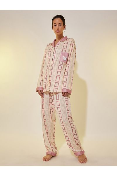 Styli All-Over Print Pocket Shirt and Pyjama Set