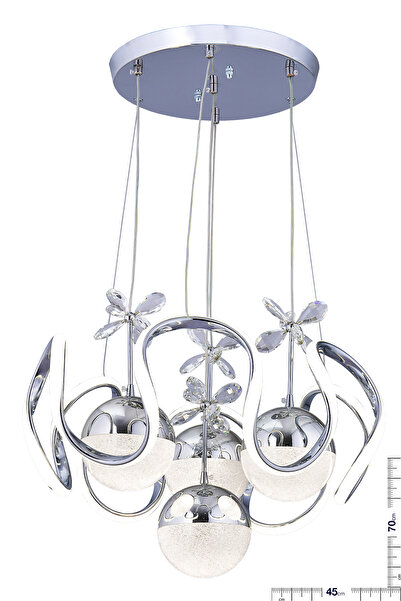 VK HOME AYDINLATMA DRON 3 RENKLi LEDLi 4 TOPLU AViZE (KROM)